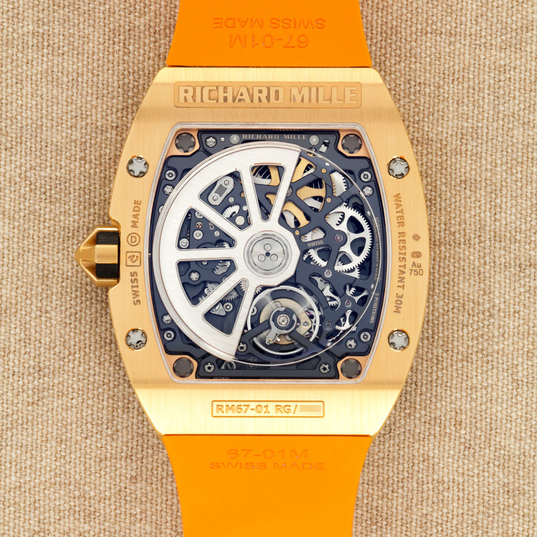 Richard Mille Rose Gold RM67-01 with Factory Pave Diamond Case