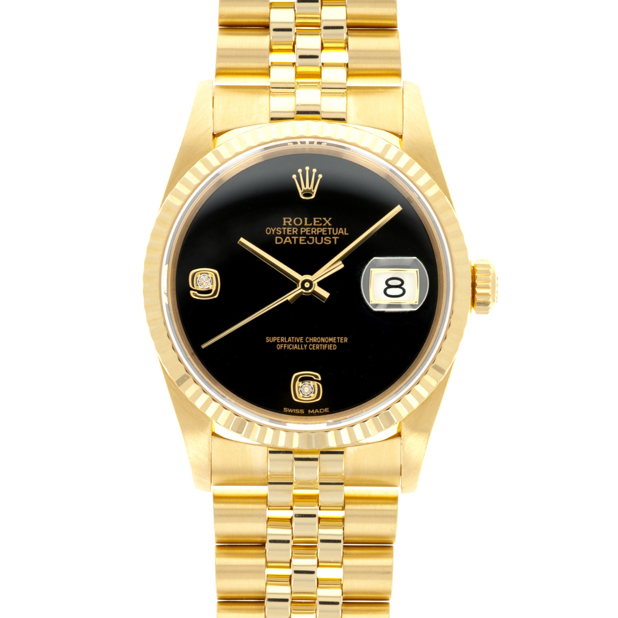 Rolex - Rolex Yellow Gold Datejust Ref. 16238 with Black Onyx Dial - The Keystone Watches