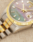 Rolex - Rolex Tridor Day-Date Ref. 18239 with Mother of Pearl and Baguette Diamond Dial - The Keystone Watches