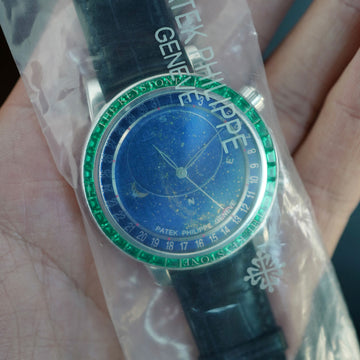 Patek Philippe Platinum Celestial Emerald Watch Ref. 6104 (NEW ARRIVAL)