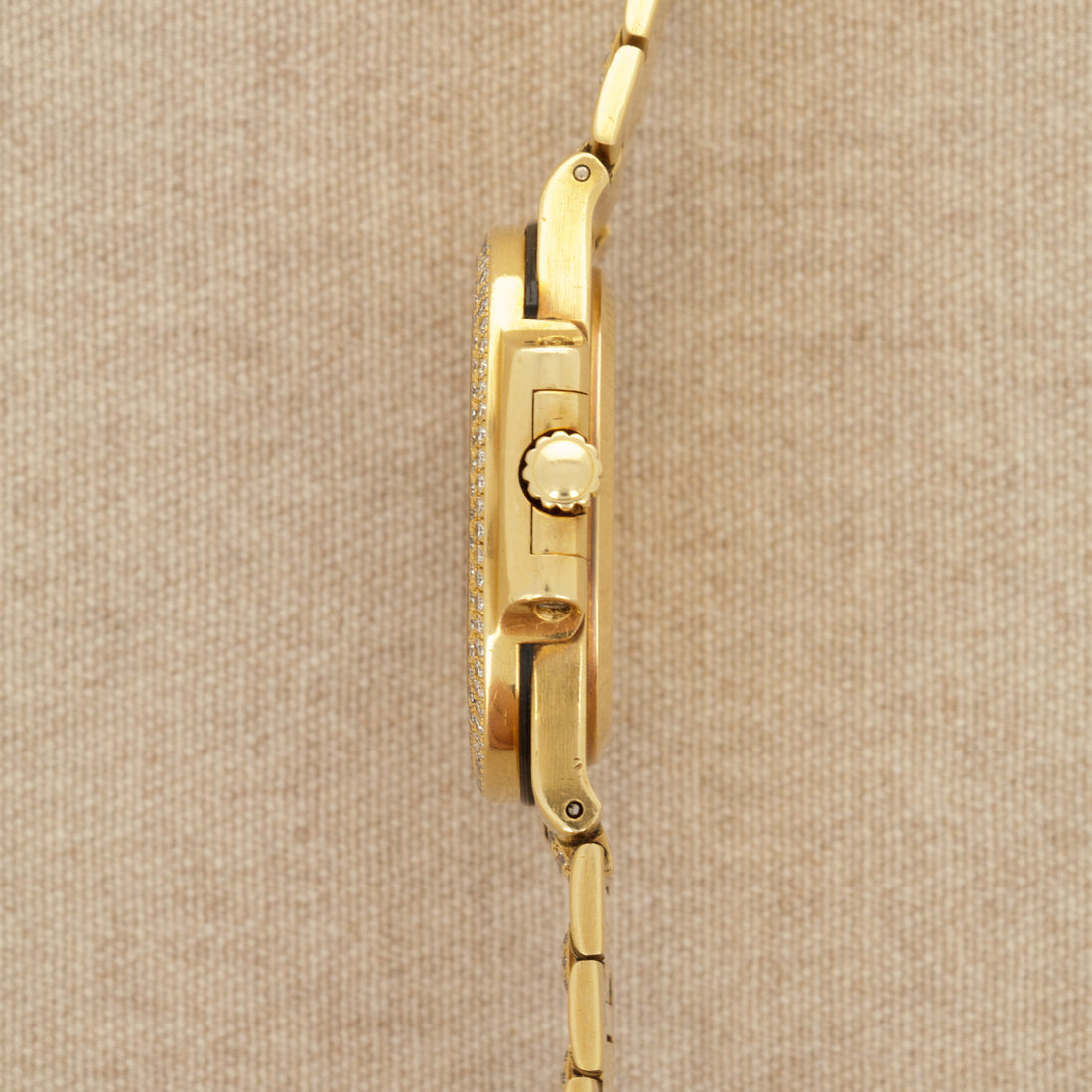 Patek Philippe Yellow Gold Nautilus Diamond Emerald Watch Ref. 3800/5