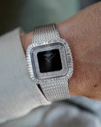 Patek Philippe White Gold, Baguette Diamond and Onyx Watch Ref. 3625 (NEW ARRIVAL)