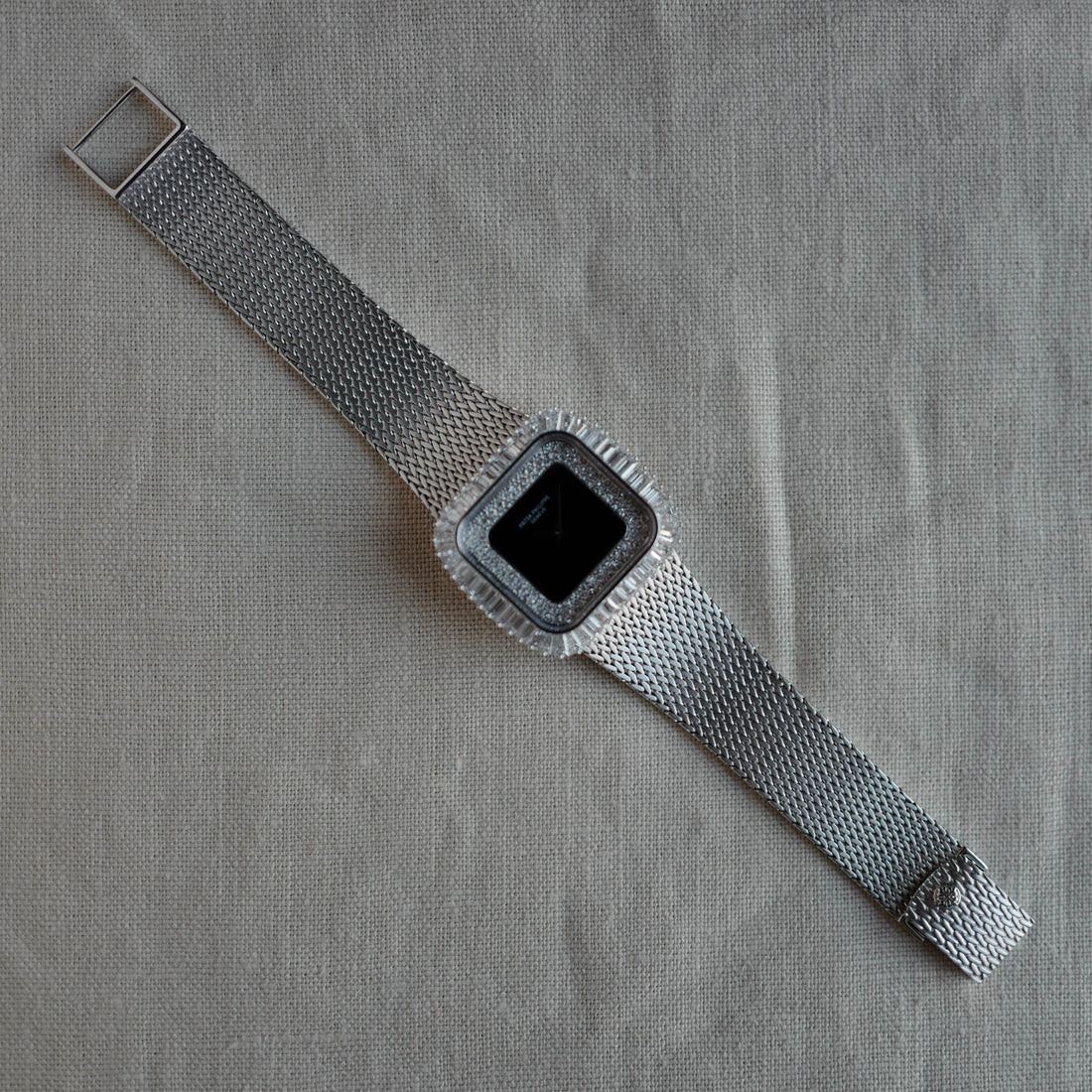 Patek Philippe White Gold, Baguette Diamond and Onyx Watch Ref. 3625 (NEW ARRIVAL)