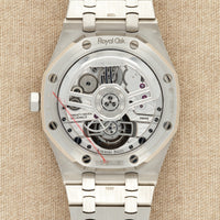 Audemars Piguet Platinum Royal Oak Tourbillon Watch Ref. 26535PT with Baguette Diamonds