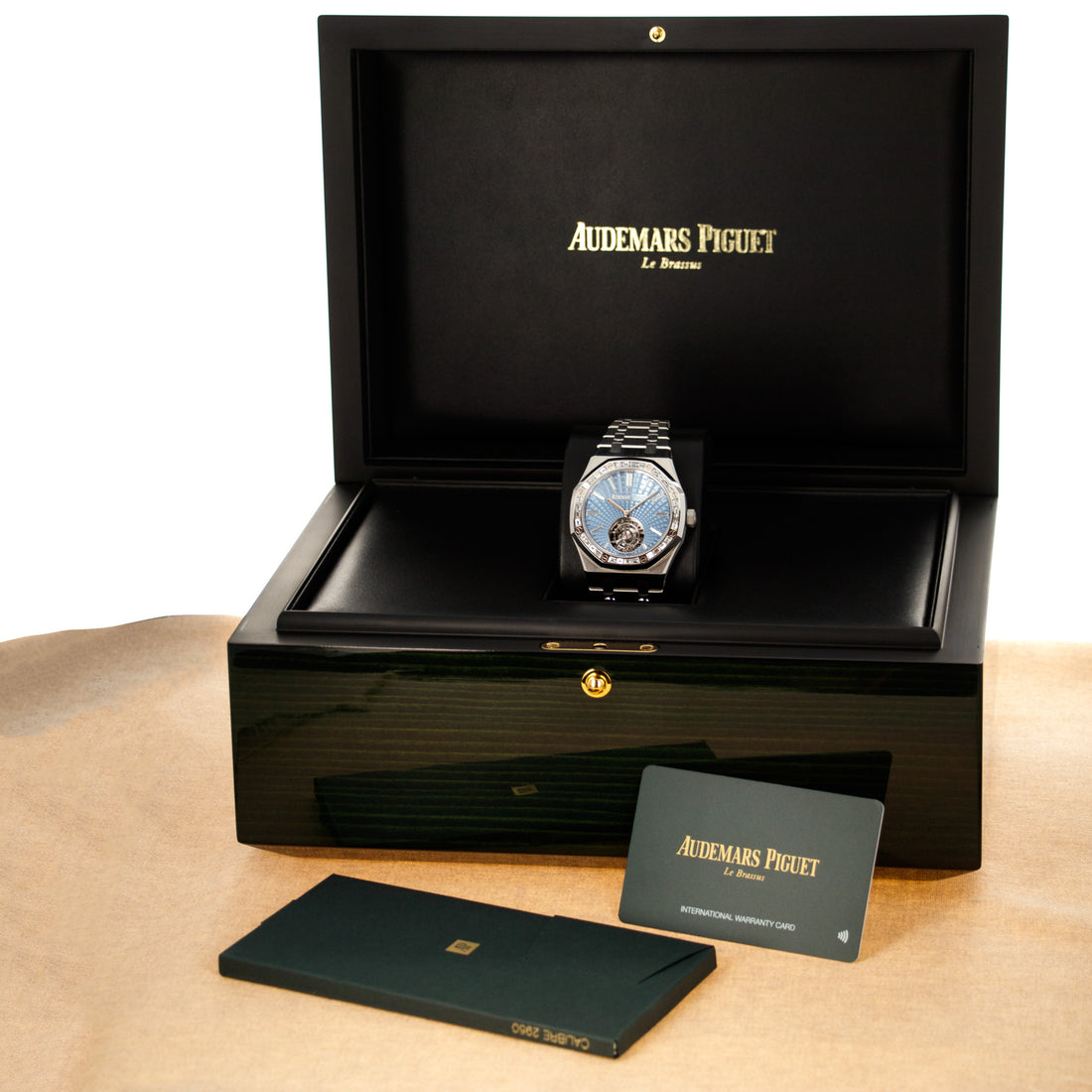 Audemars Piguet Platinum Royal Oak Tourbillon Watch Ref. 26535PT with Baguette Diamonds