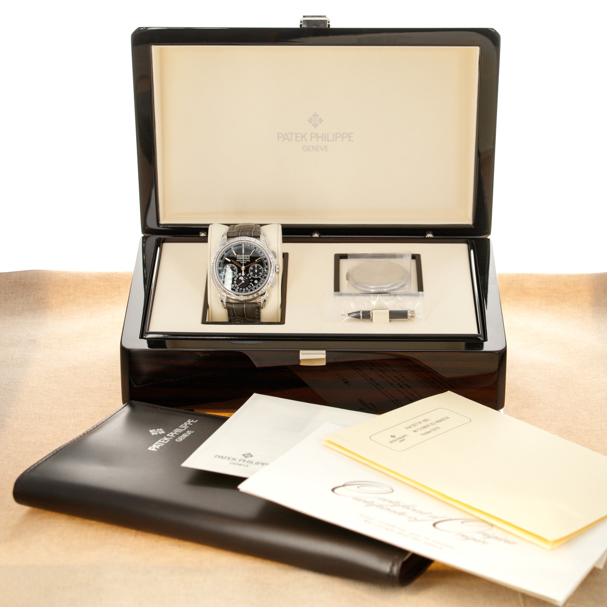 Patek Philippe - Patek Philippe Platinum Perpetual Calendar Chronograph Diamond Watch Ref. 5271 - The Keystone Watches
