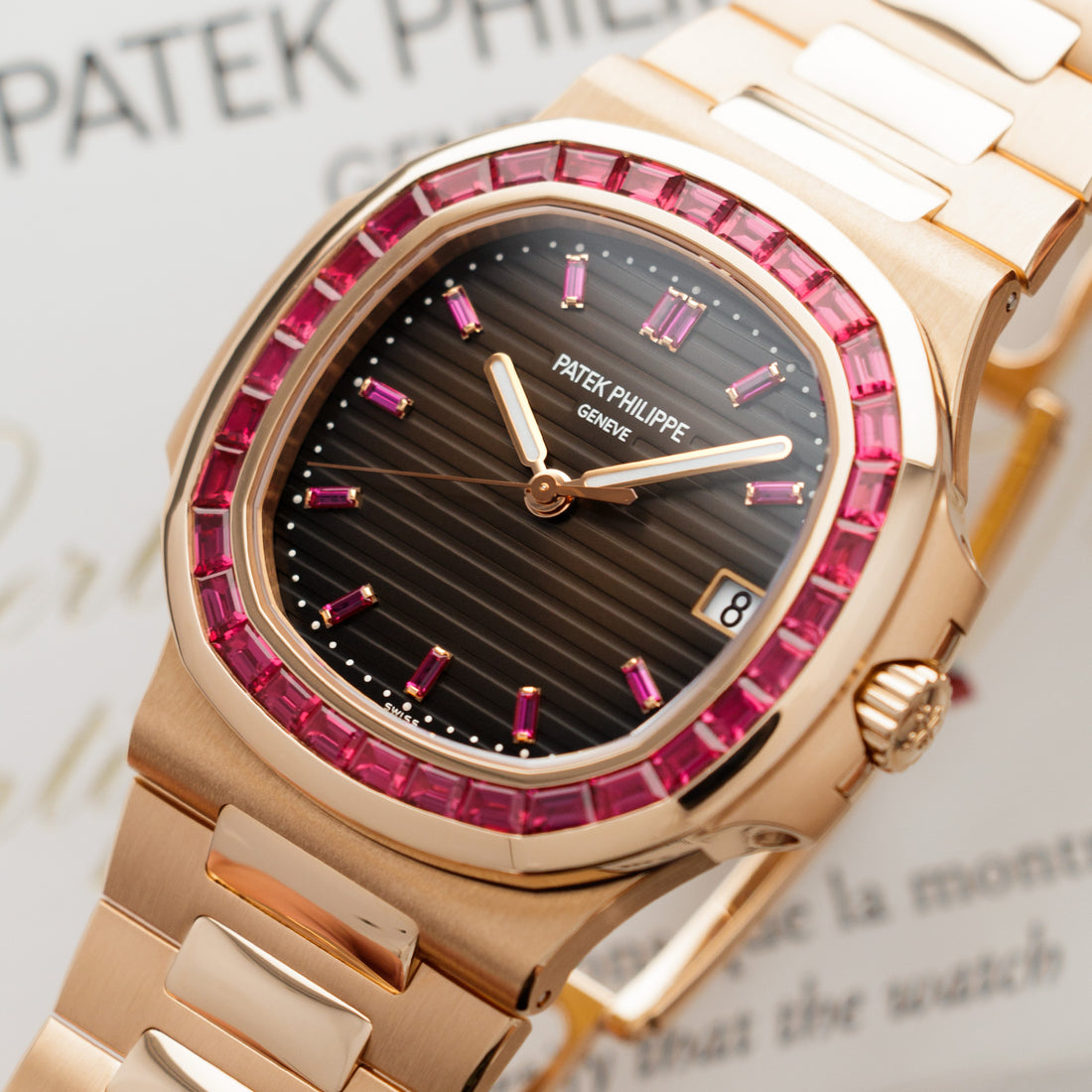 Nautilus Ruby Patek Philippe Nautilus 5723/112R-001 18k RG – The Keystone Watches
