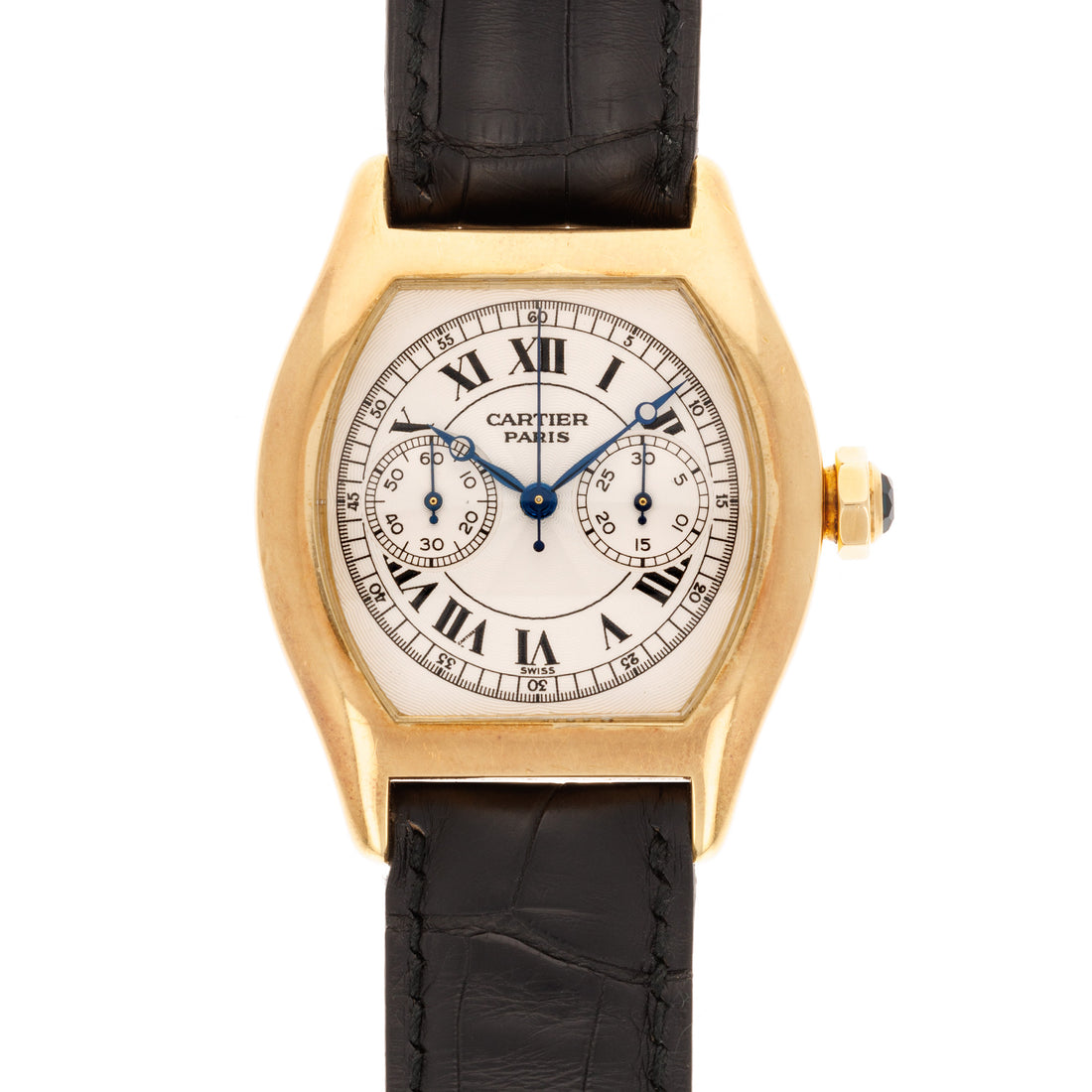Cartier Yellow Gold Tortue Monopoussior Watch Ref. 2356