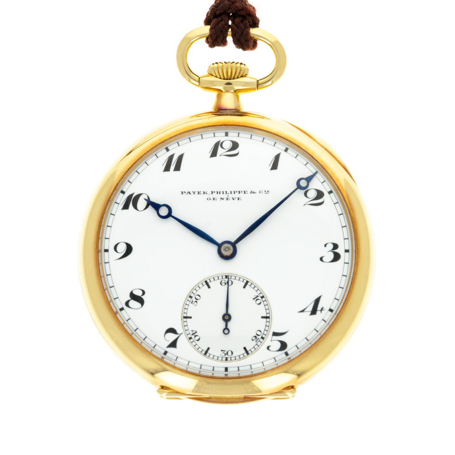 Patek Philippe Yellow Gold Pocket Watch with Original Paperwork