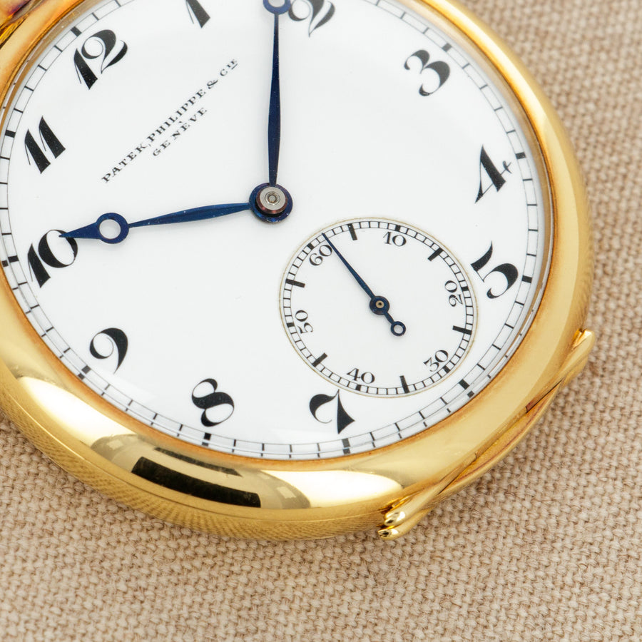 Patek Philippe Yellow Gold Pocket Watch with Original Paperwork