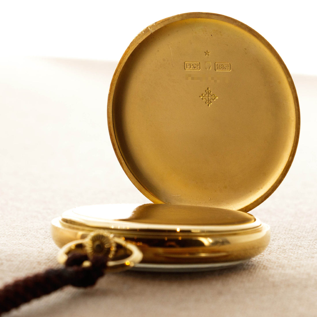 Patek Philippe Yellow Gold Pocket Watch with Original Paperwork