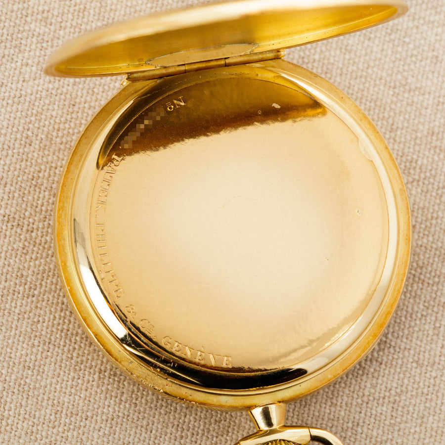 Patek Philippe Yellow Gold Pocket Watch with Original Paperwork