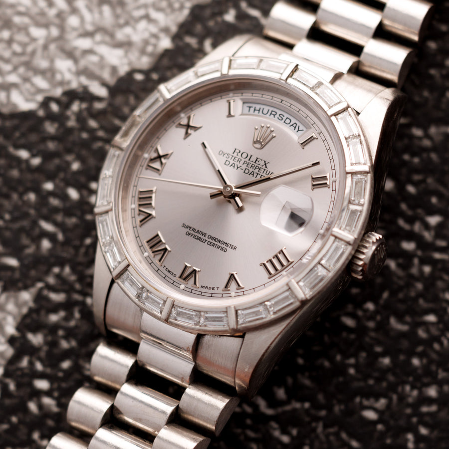 Rolex Platinum Day-Date Platinum Diamond Watch Ref. 18366