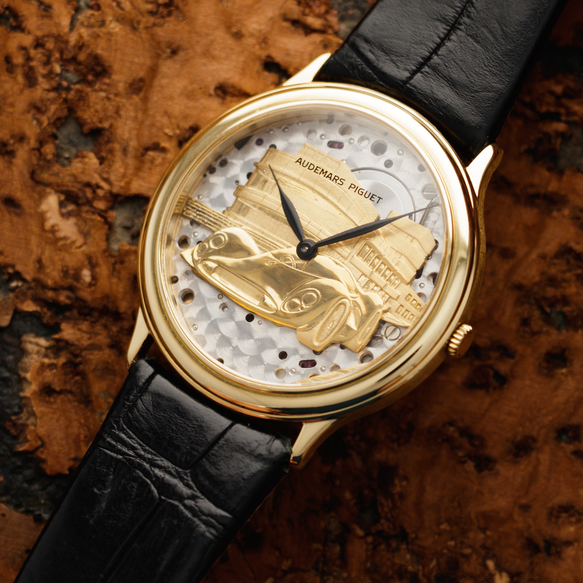 Audemars Piguet - Audemars Piguet Yellow Gold Watch Ref. 14677 with Skeletonized Le Mans Ferrari Dial - The Keystone Watches