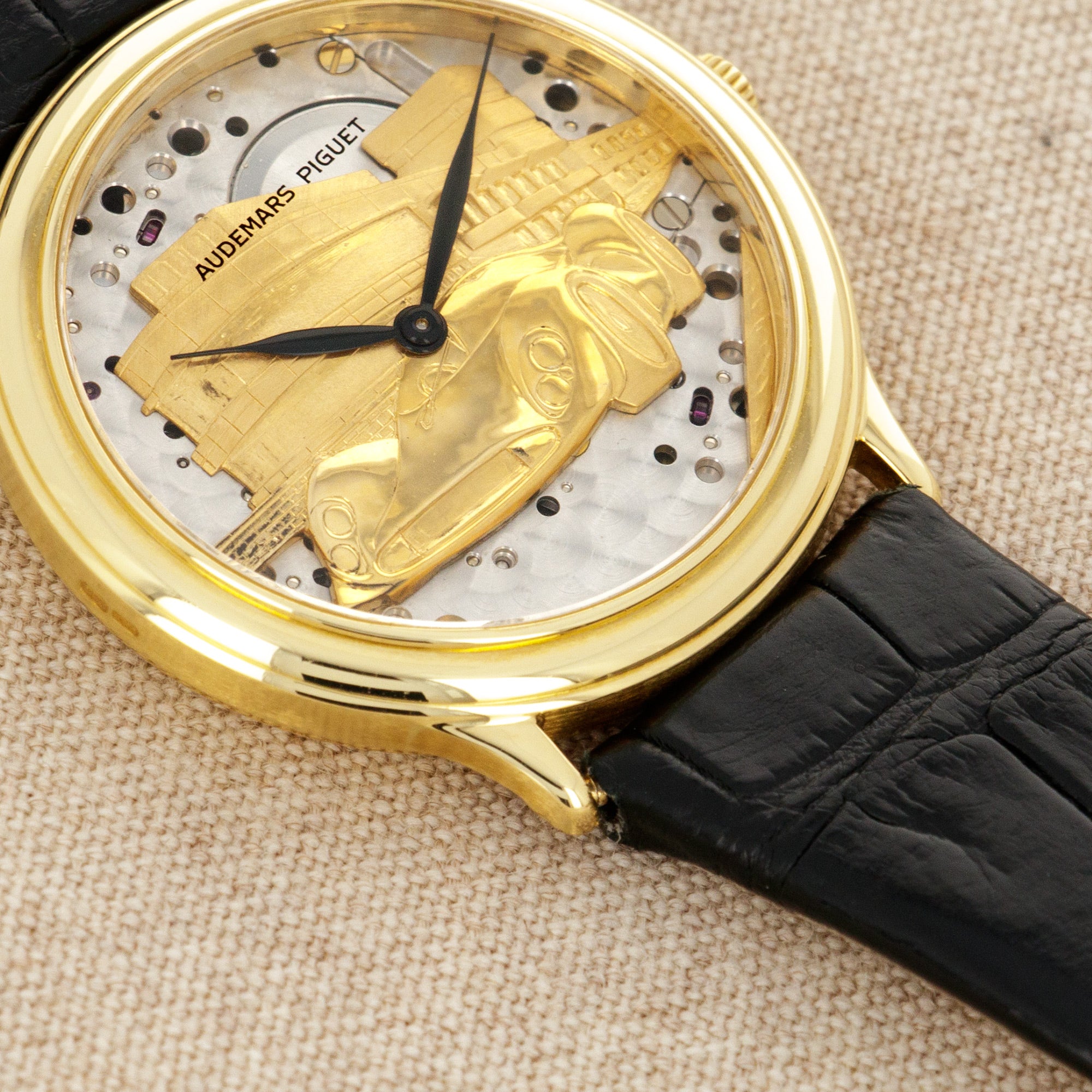 Audemars Piguet - Audemars Piguet Yellow Gold Watch Ref. 14677 with Skeletonized Le Mans Ferrari Dial - The Keystone Watches