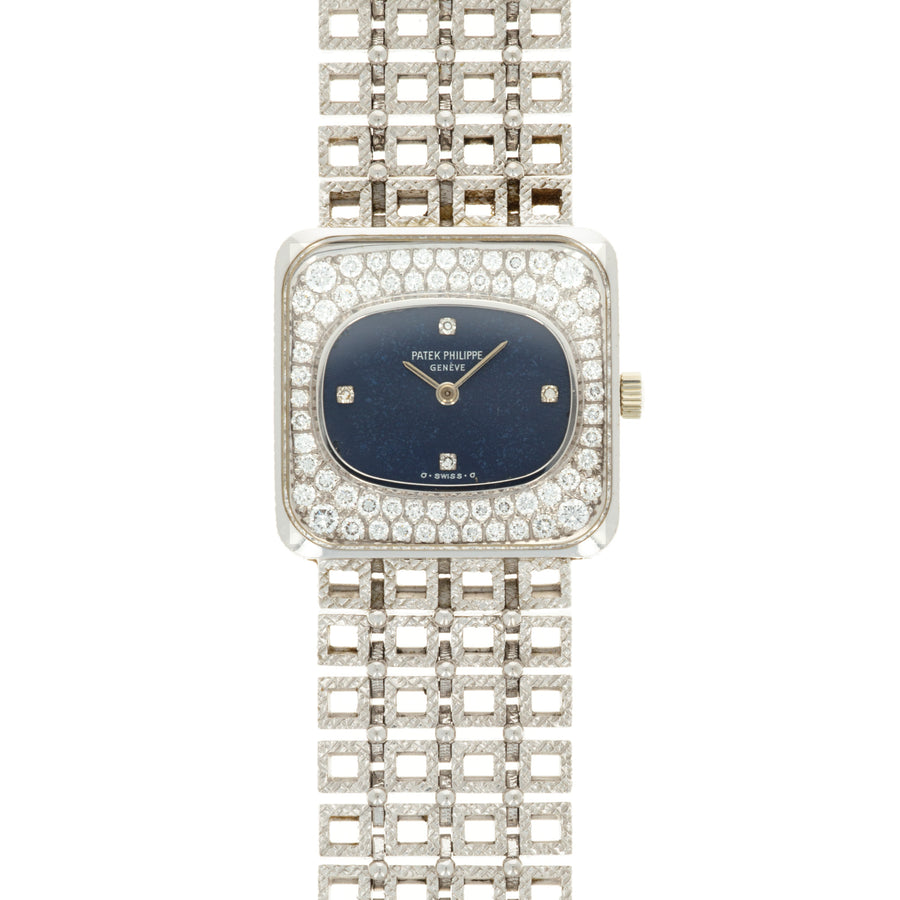 Patek Philippe White Gold Diamond Watch Ref. 4183