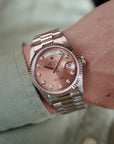 Rolex White Gold Salmon Diamond Day-Date Watch Ref. 18239