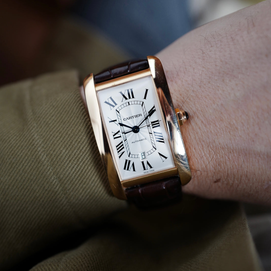 Cartier Rose Gold Automatic Tank Americaine Ref. 2927 (NEW ARRIVAL)