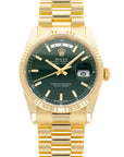 Rolex - Rolex Yellow Gold Day-Date Green Dial Watch Ref. 118238 with Kanji Date Wheel - The Keystone Watches