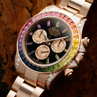 Rolex Rose Gold Cosmograph Rainbow Daytona Ref. 116595