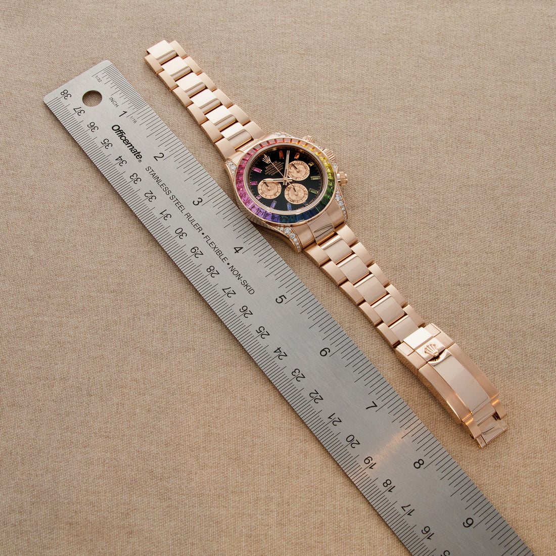 Rolex Rose Gold Cosmograph Rainbow Daytona Ref. 116595