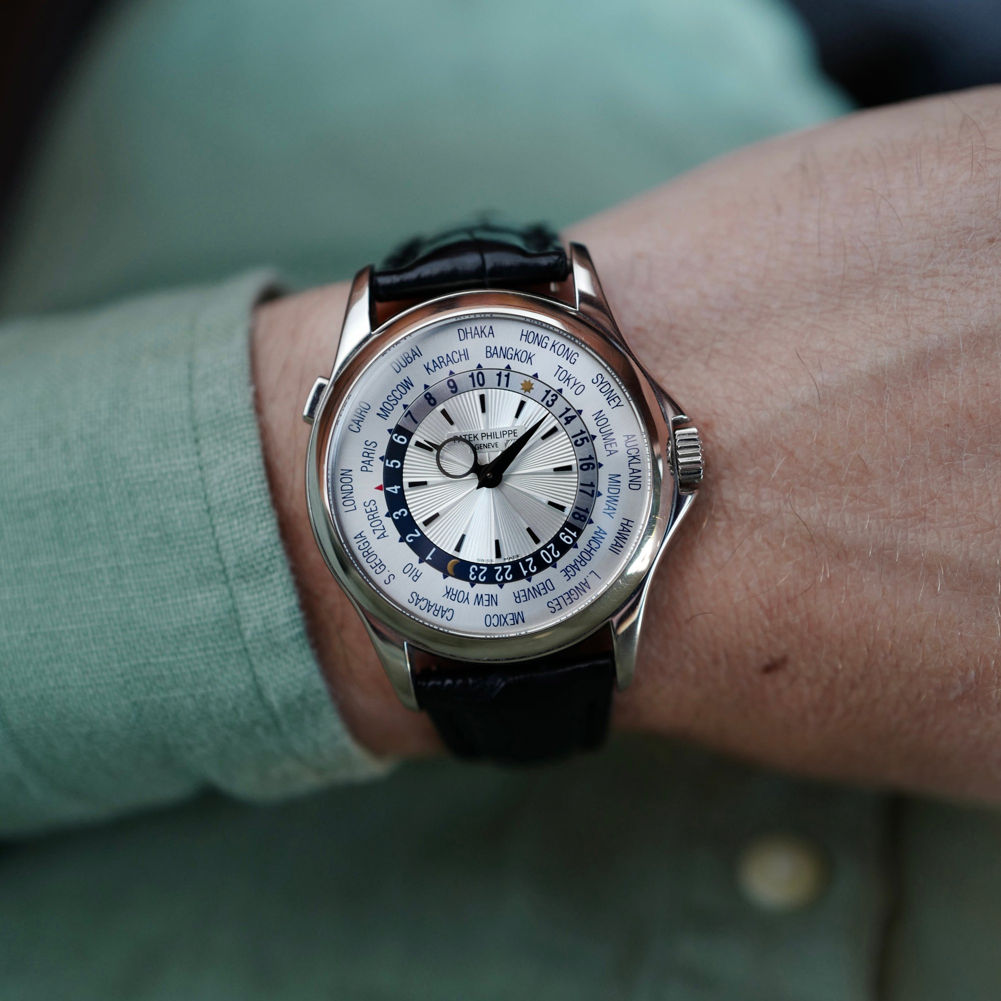 Patek Philippe - Patek Philippe White Gold World Time Watch Ref. 5130 (NEW ARRIVAL) - The Keystone Watches