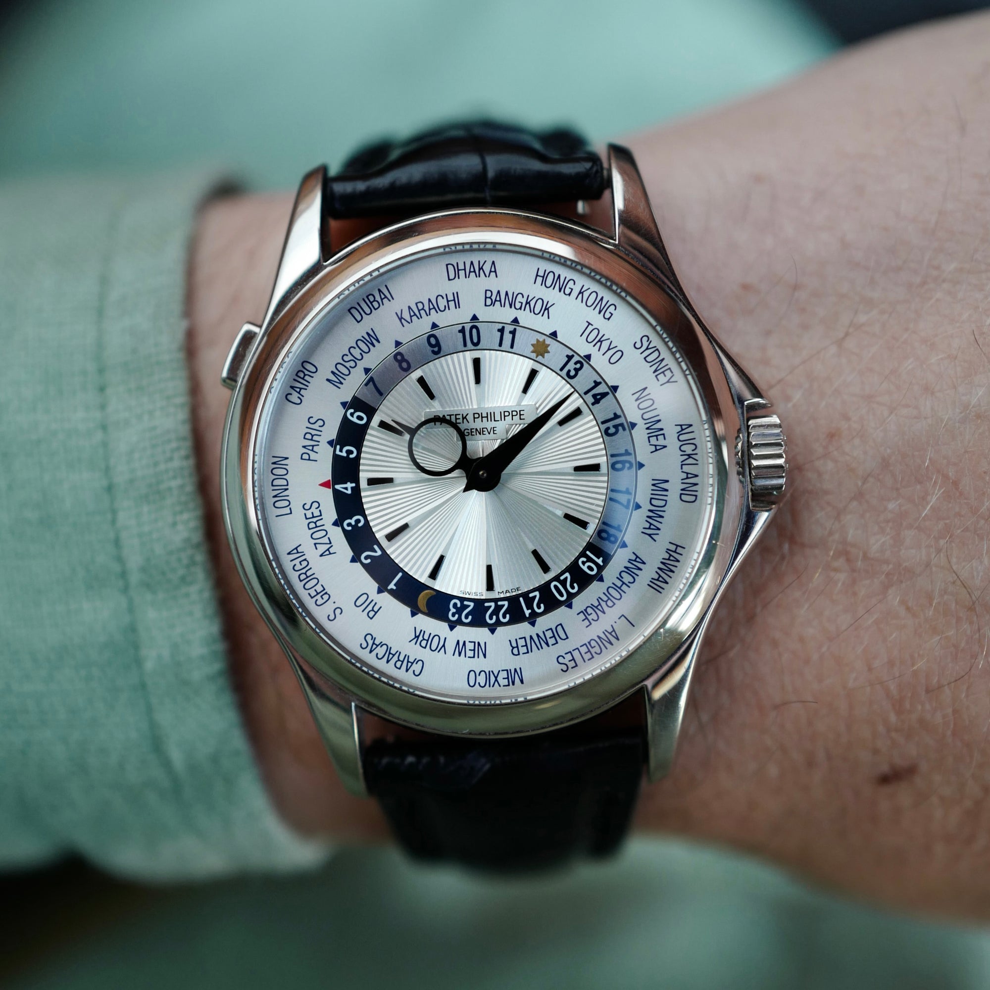 Patek Philippe - Patek Philippe White Gold World Time Watch Ref. 5130 (NEW ARRIVAL) - The Keystone Watches