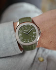 Patek Philippe - Patek Philippe White Gold Aquanaut Khaki Green Watch Ref. 5168 (NEW ARRIVAL) - The Keystone Watches