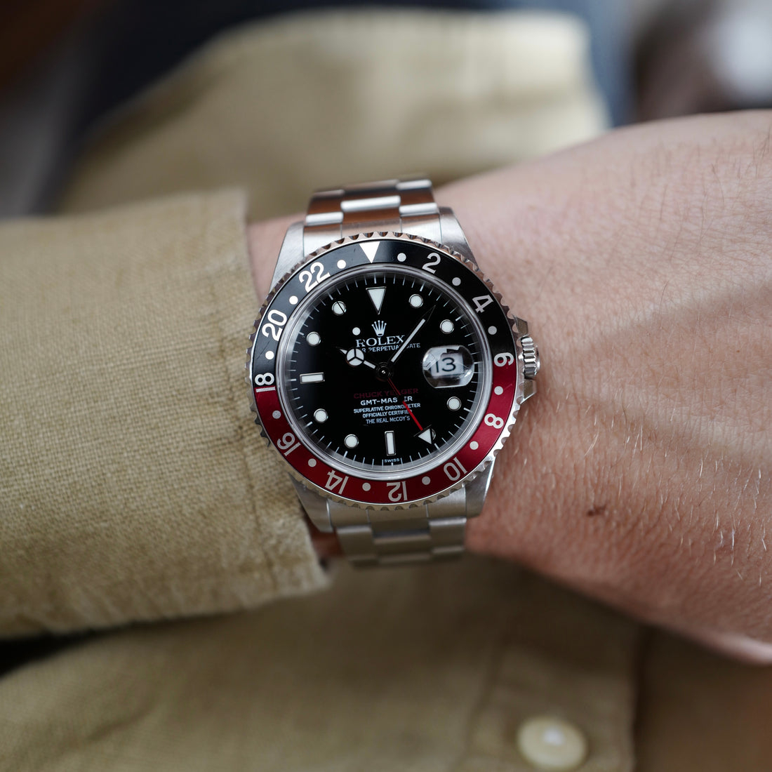 Følg os farvning hjem Rolex GMT-Master 16710 Steel – The Keystone Watches