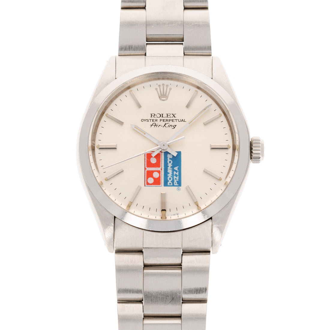 Rolex Steel Dominos Air-King Ref. 5500 with Papers