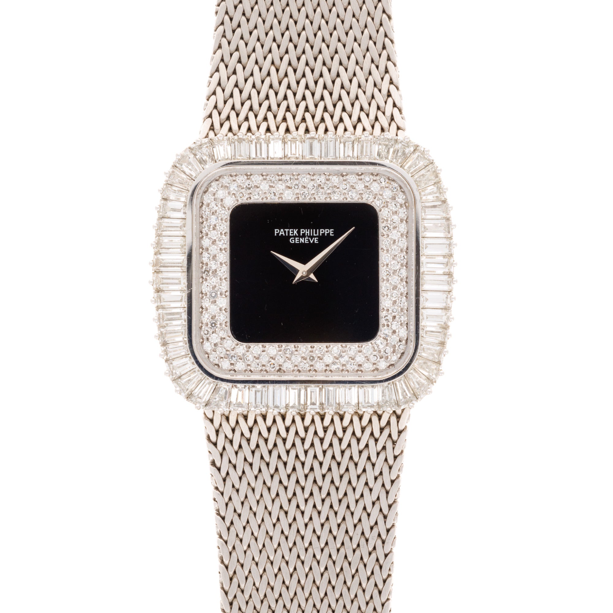 Patek Philippe - Patek Philippe White Gold Diamond &amp; Onyx Watch Ref. 3625 - The Keystone Watches