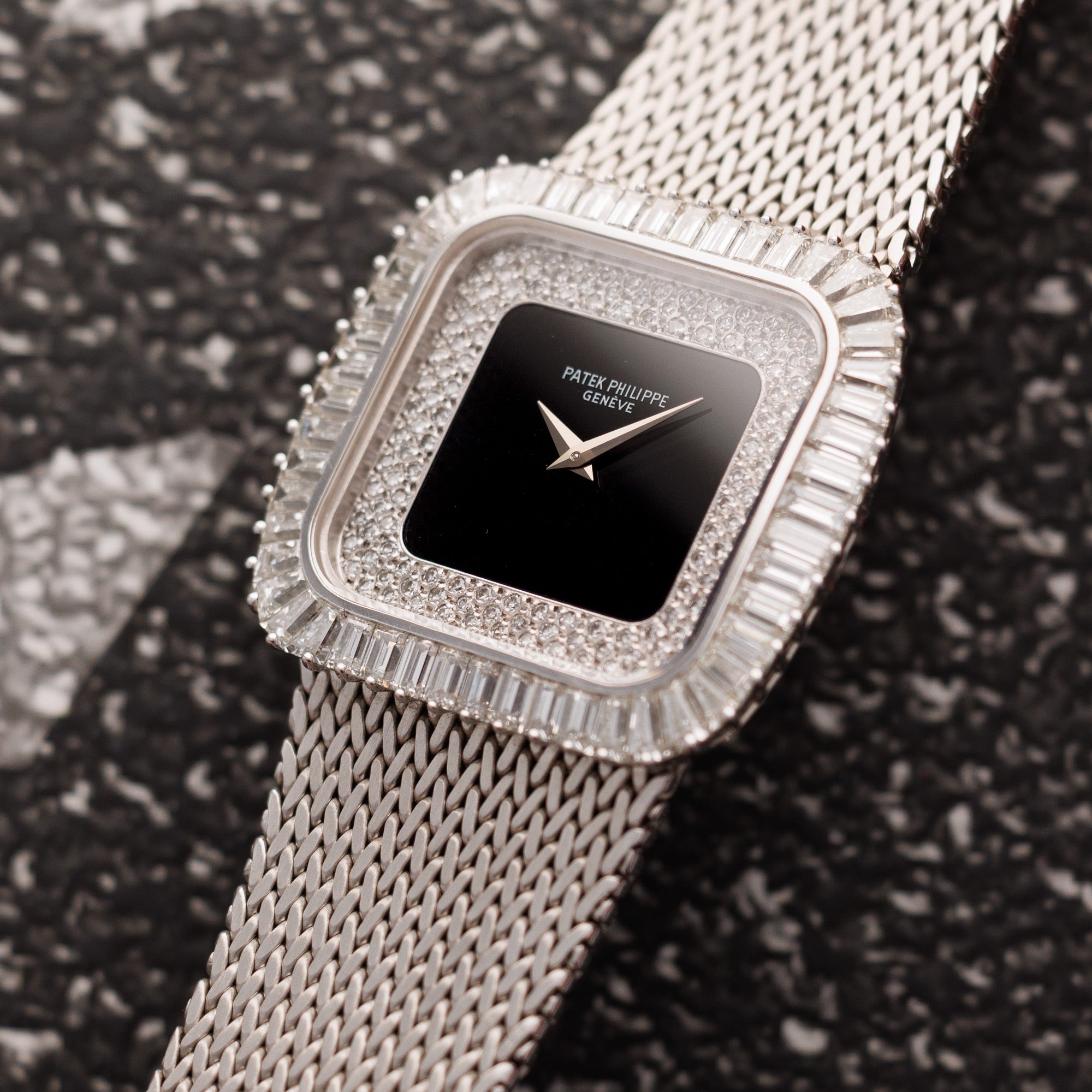 Patek Philippe White Gold Diamond &amp; Onyx Watch Ref. 3625