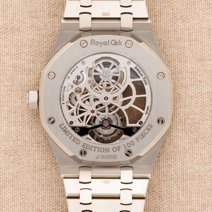 Audemars Piguet Steel Royal Oak Skeleton Tourbillon Watch Ref. 26518