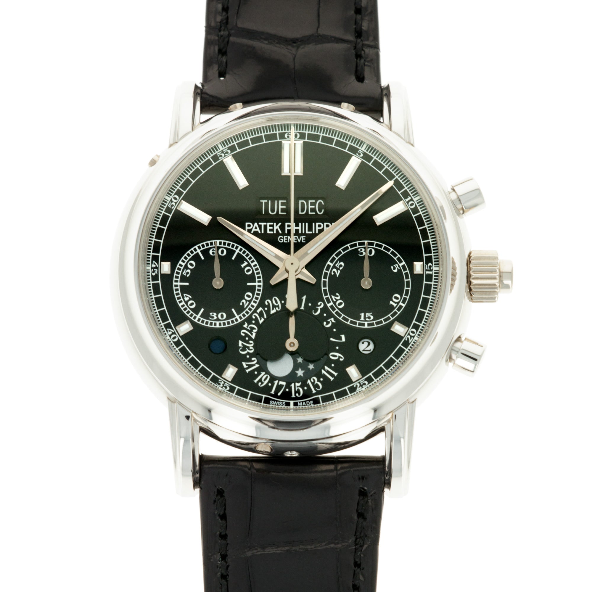 Patek Philippe - Patek Philippe Platinum Perpetual Calendar Split Seconds Chronograph Watch Ref. 5204P - The Keystone Watches