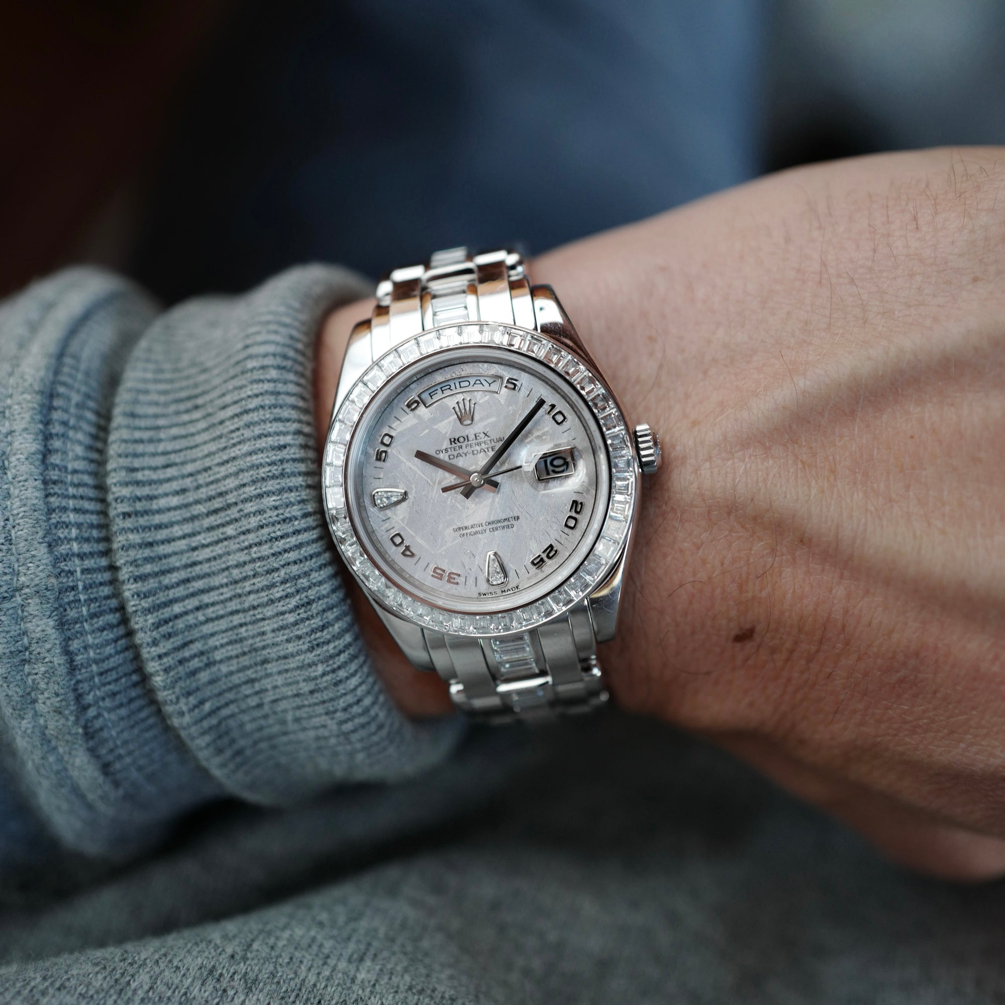 Rolex - Rolex Platinum and Diamond Day-Date Ref. 18956 (NEW ARRIVAL) - The Keystone Watches