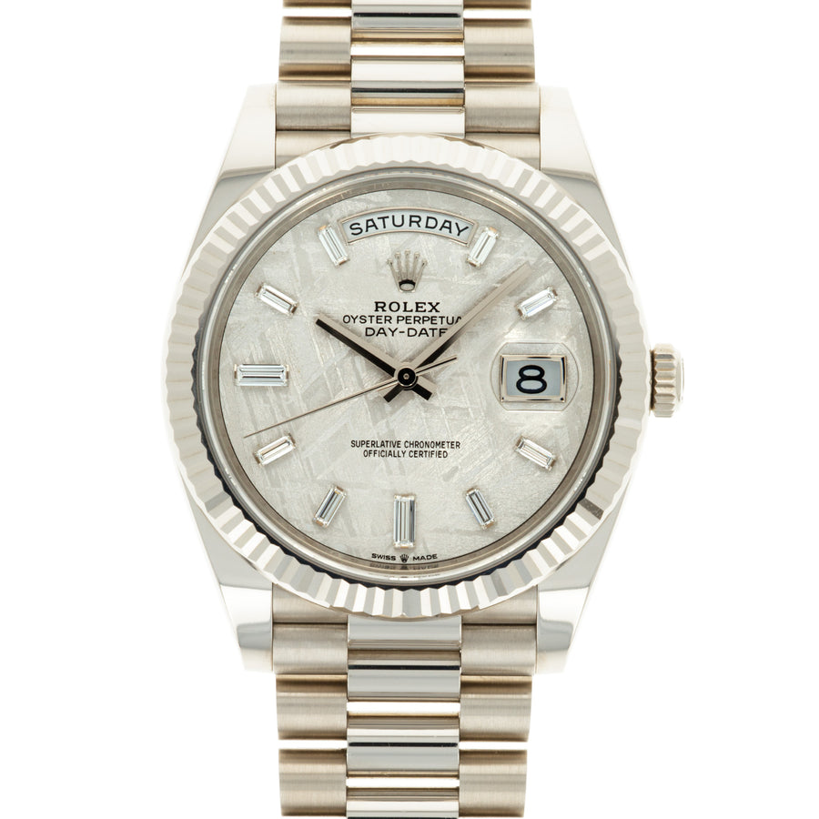Rolex Day-Date White Gold Ref. 228239 with Meteorite Dial