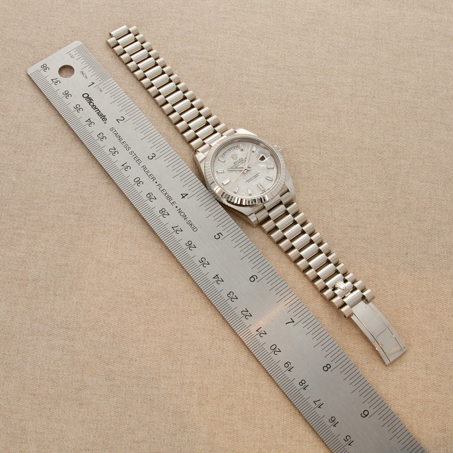 Rolex Day-Date White Gold Ref. 228239 with Meteorite Dial