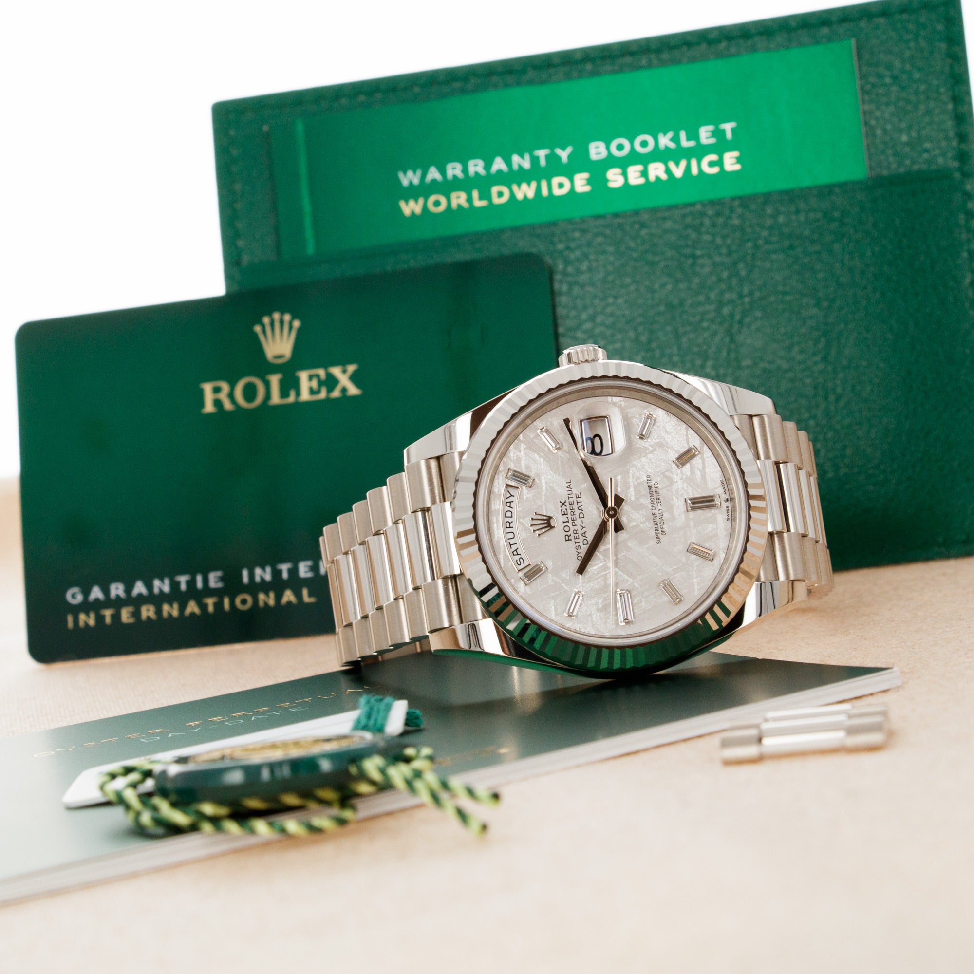 Rolex - Rolex Day-Date White Gold Ref. 228239 with Meteorite Dial - The Keystone Watches