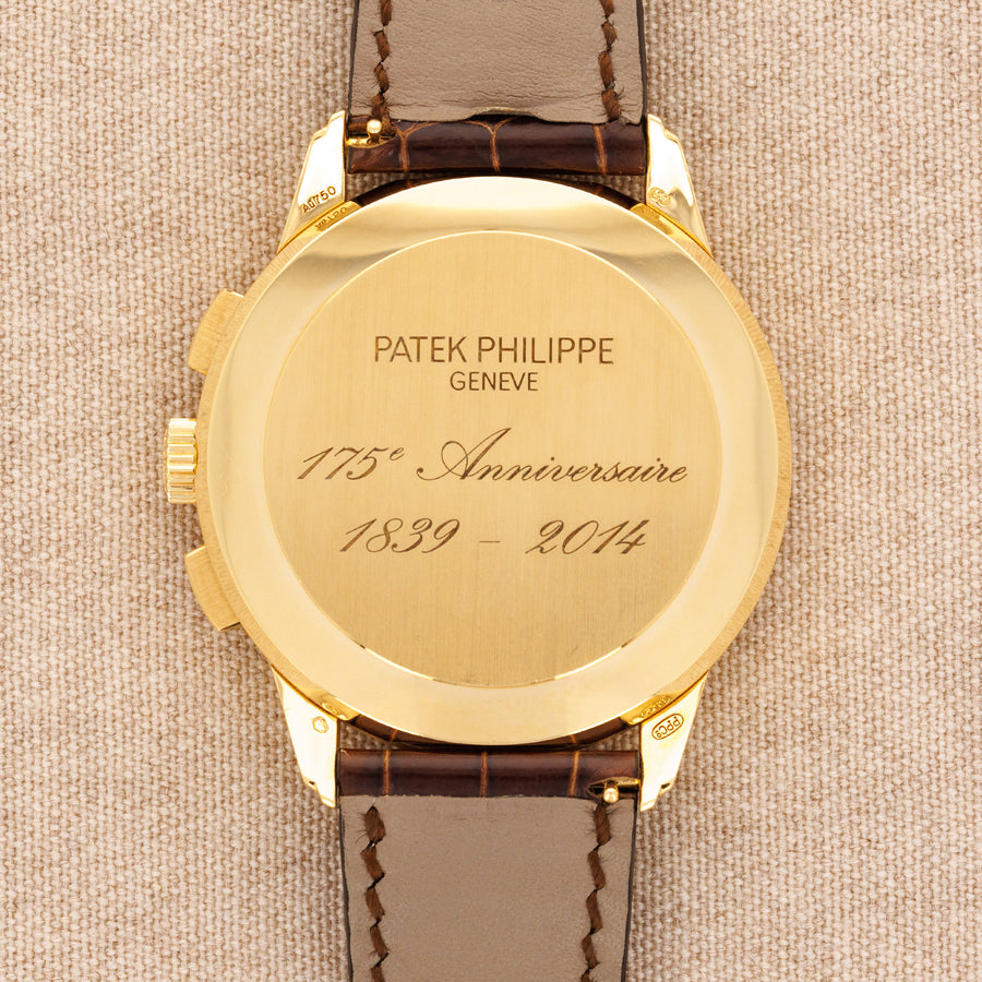 Patek Philippe Yellow Gold Chronograph 175th Anniversary Watch Ref. 5975