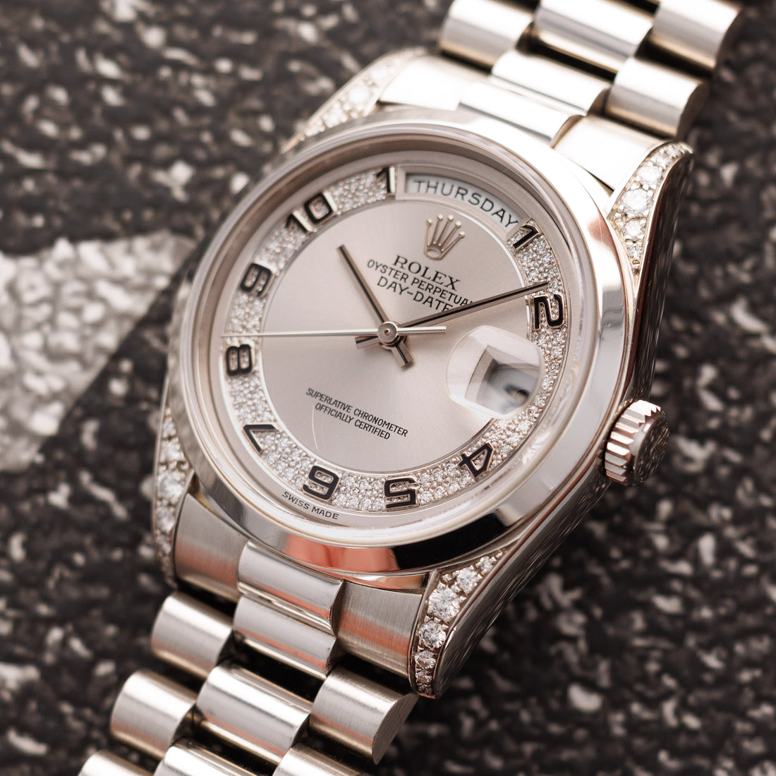 Rolex hot sale diamond platinum