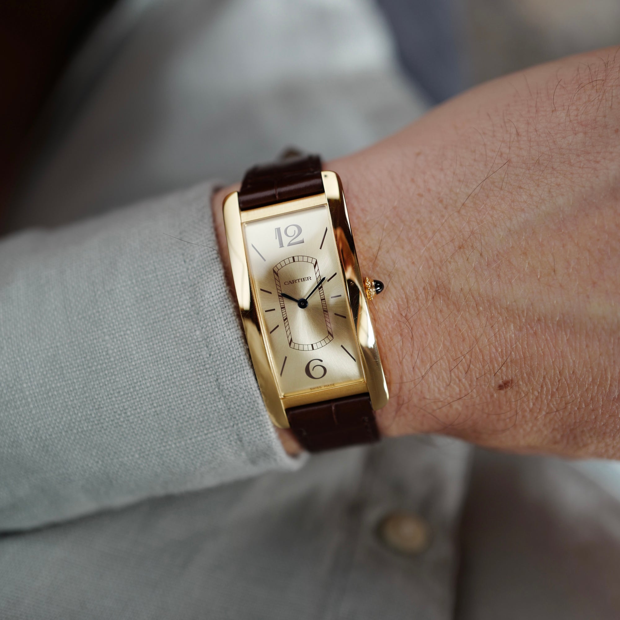 Cartier - Cartier Yellow Gold Tank Cintree Watch Ref. 4123 (NEW ARRIVAL) - The Keystone Watches