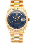 Rolex - Rolex Yellow Gold Day-Date Ref. 18038 with Blue Dial - The Keystone Watches