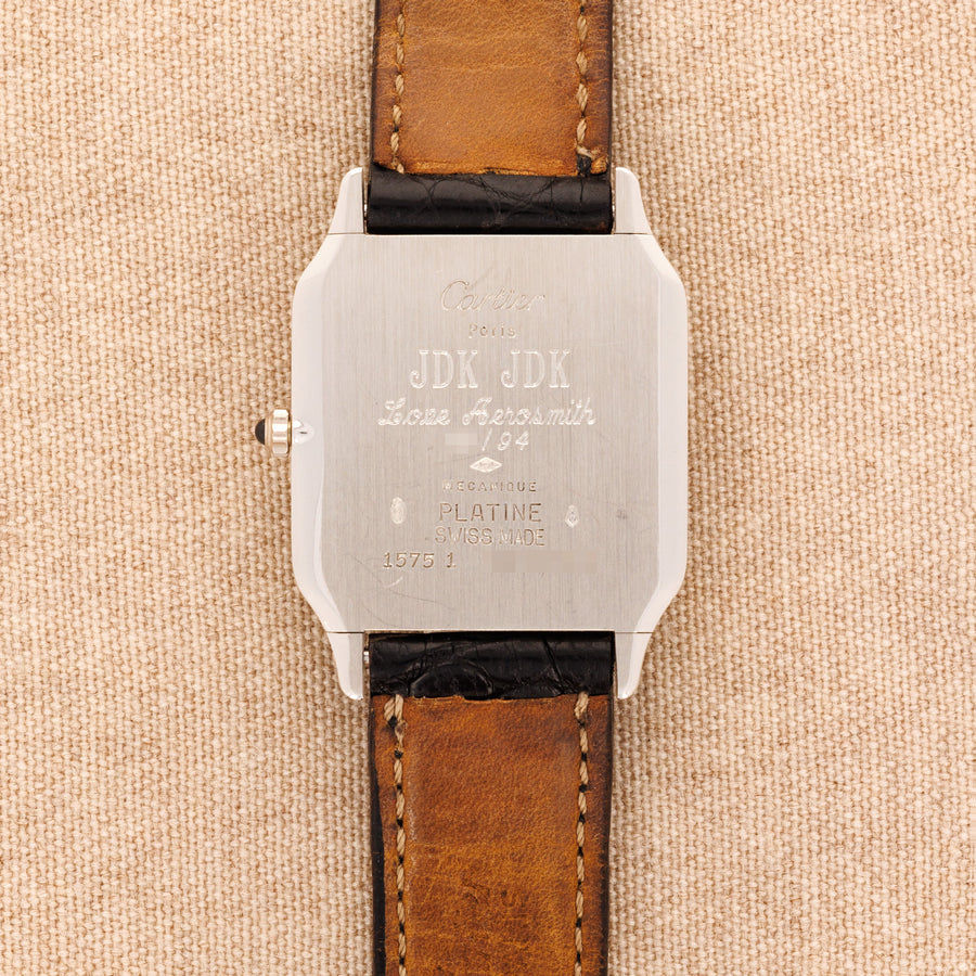 Cartier Platinum Santos Mecanique Watch Ref. 1575