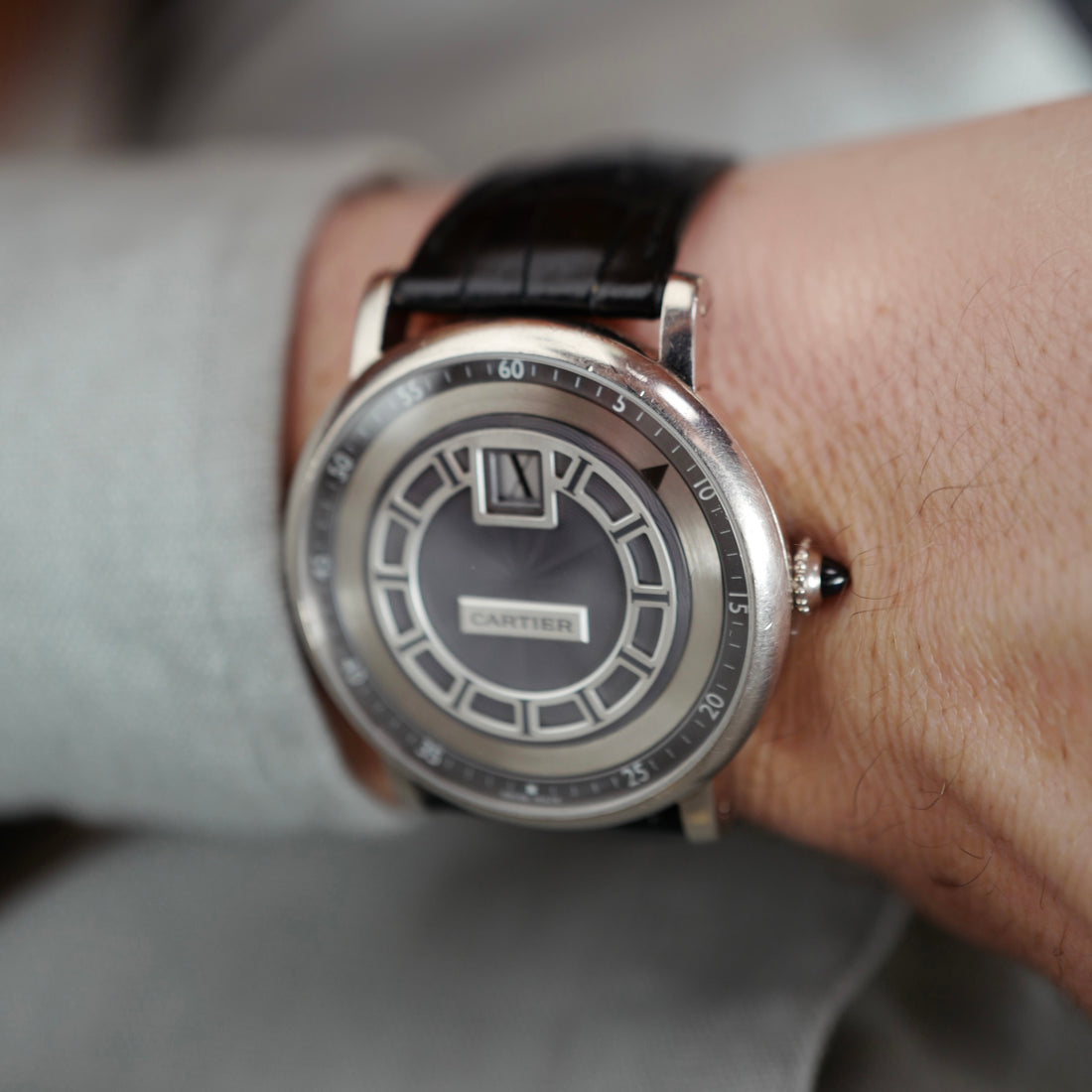 Cartier White Gold Rotonde Jump Hour Ref. 2953 (NEW ARRIVAL)