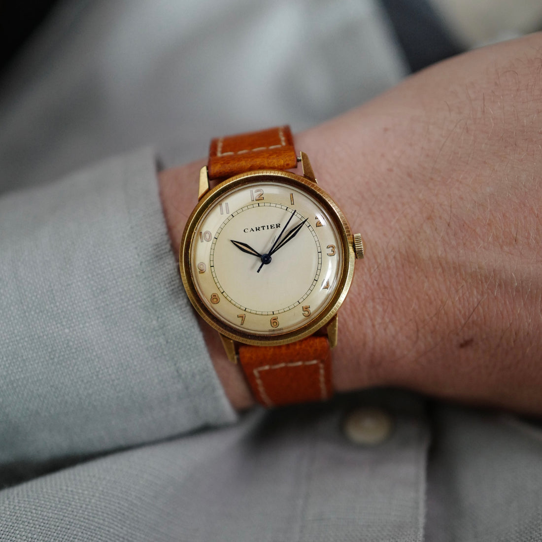 Cartier Yellow Gold Bumper Automatic Watch, European Watch & Clock