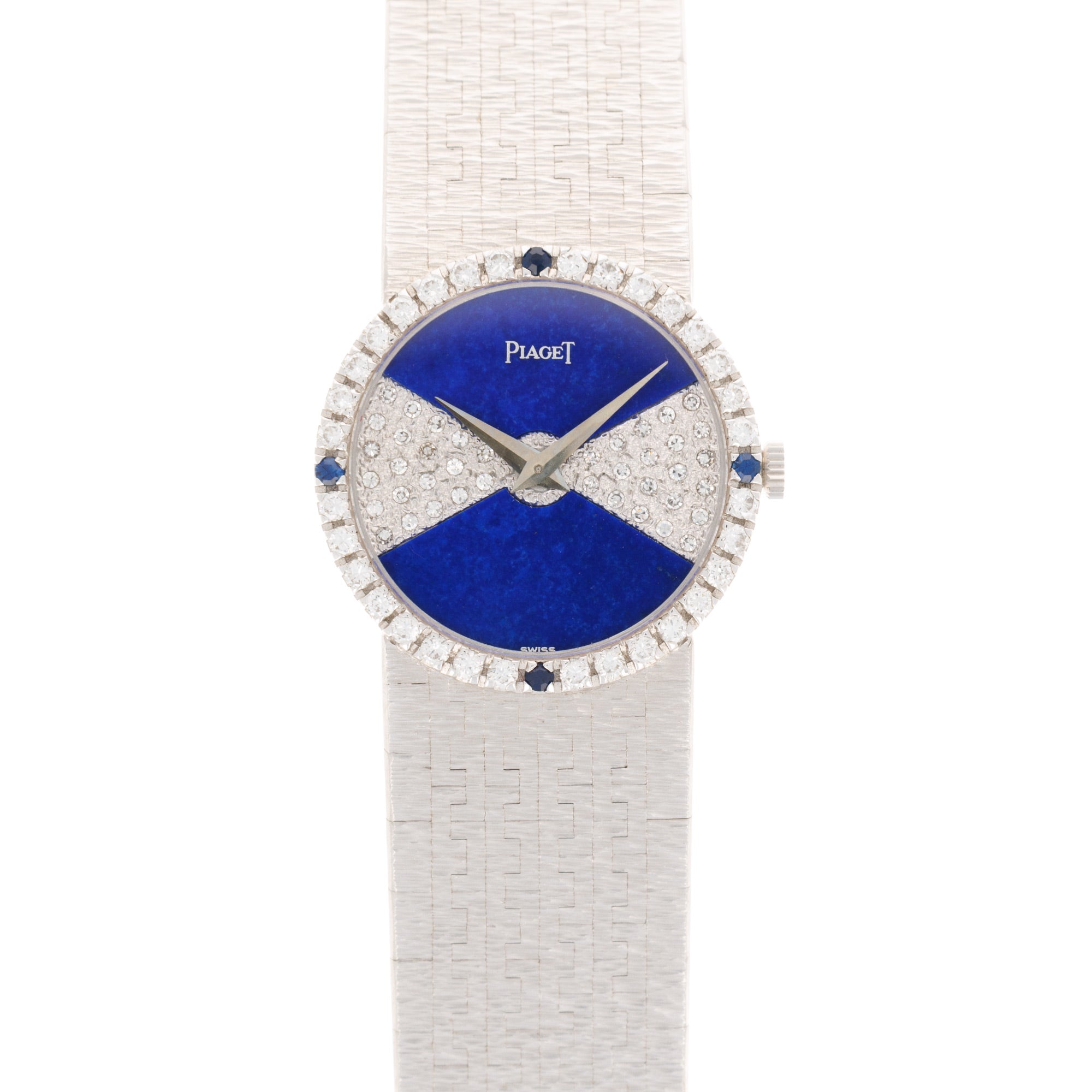 Piaget - Piaget White Gold, Lapis and Diamond Watch Ref. 9706 - The Keystone Watches