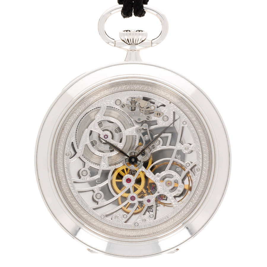 Audemars Piguet White Gold Skeleton Pocket Watch