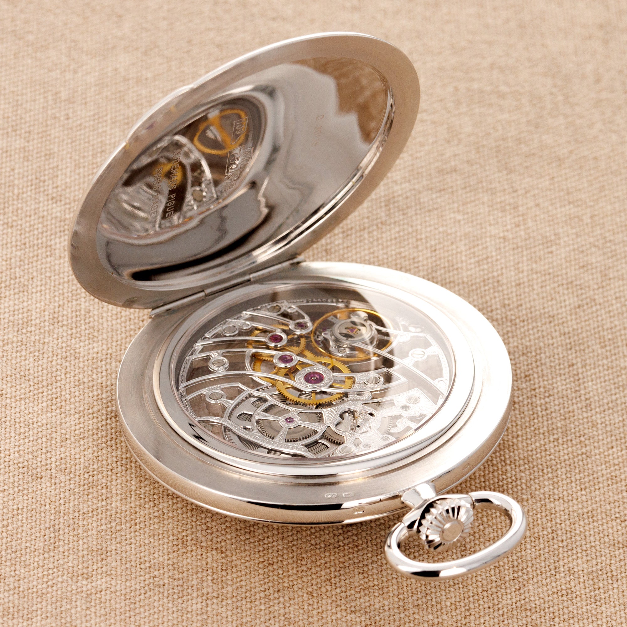 Audemars Piguet - Audemars Piguet White Gold Skeleton Pocket Watch - The Keystone Watches