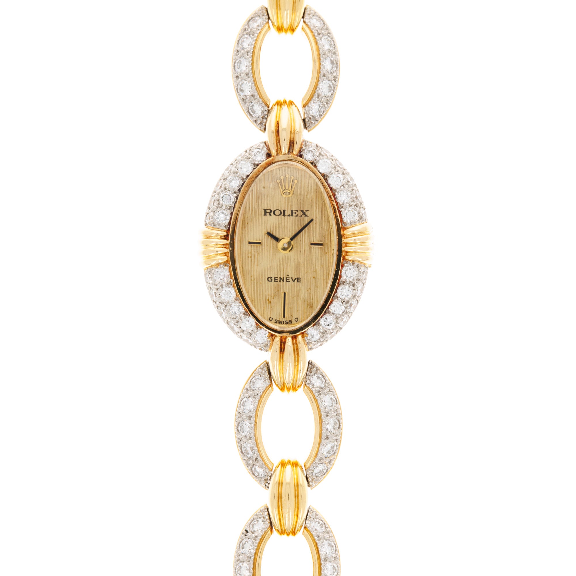 Rolex - Rolex Yellow Gold Oval Diamond Watch - The Keystone Watches