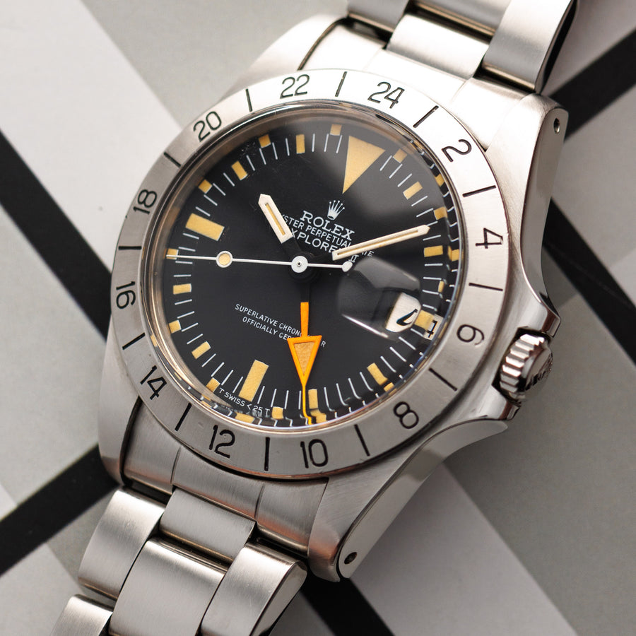 Rolex explorer hot sale orange hand